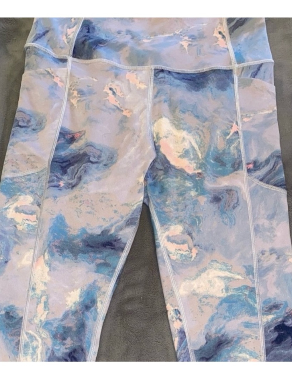 BRAND NEW Victoria’s Secret Blue Marble Leggings with Pockets